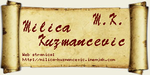 Milica Kuzmančević vizit kartica